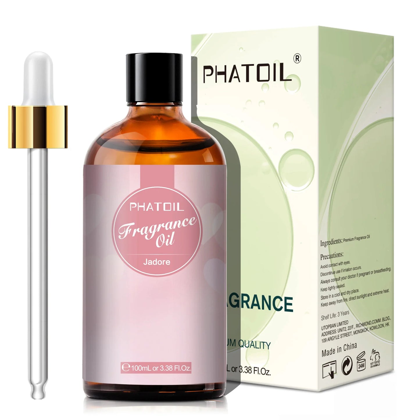 PHATOIL 100ml  White Musk Fragrance Essential Oil  Fresh Linen Honeysuckle Peach Orange Blossom for Aroma Candle Soap Making