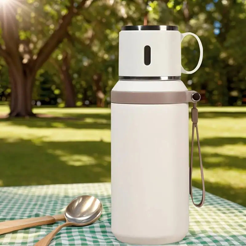 600ml Stainless Steel Coffee Cup Travel Thermal Mug Leak-Proof Thermos Bottle Tea Coffee Mug Office Business Style Thermos