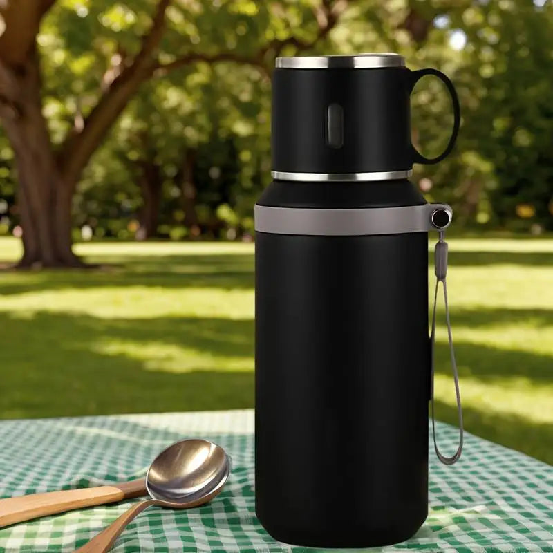 600ml Stainless Steel Coffee Cup Travel Thermal Mug Leak-Proof Thermos Bottle Tea Coffee Mug Office Business Style Thermos