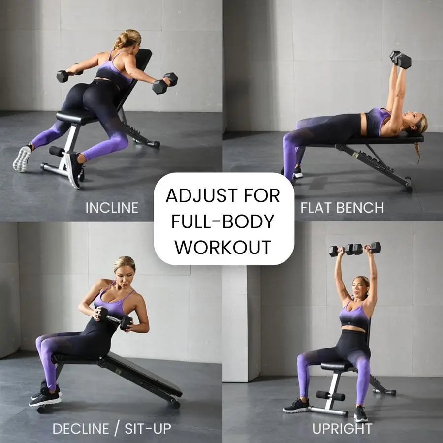5in1 Weight Bench, Adjustable Foldable for Bench Press, Strength Training and Full Body Workout,Perfect for Dumbbell Sets,Custom