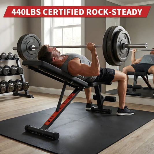 Adjustable Weight Bench with Leg Extension & Preacher Curl,Incline Decline Workout Bench for Home Gym, Heavy Duty Exercise Bench