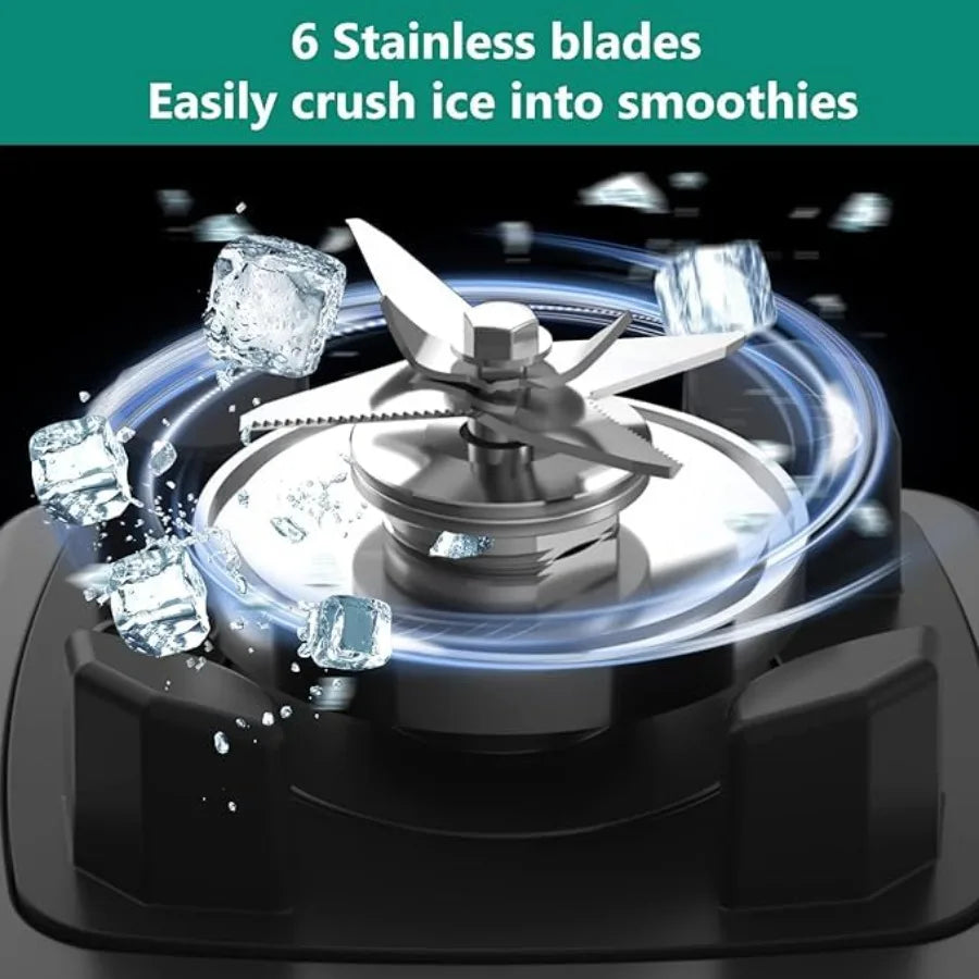 Blender 1800W Professional High Speed Countertop Blender with Stainless Steel Blades 60oz BPA Free Jar for Shakes and Smoothies