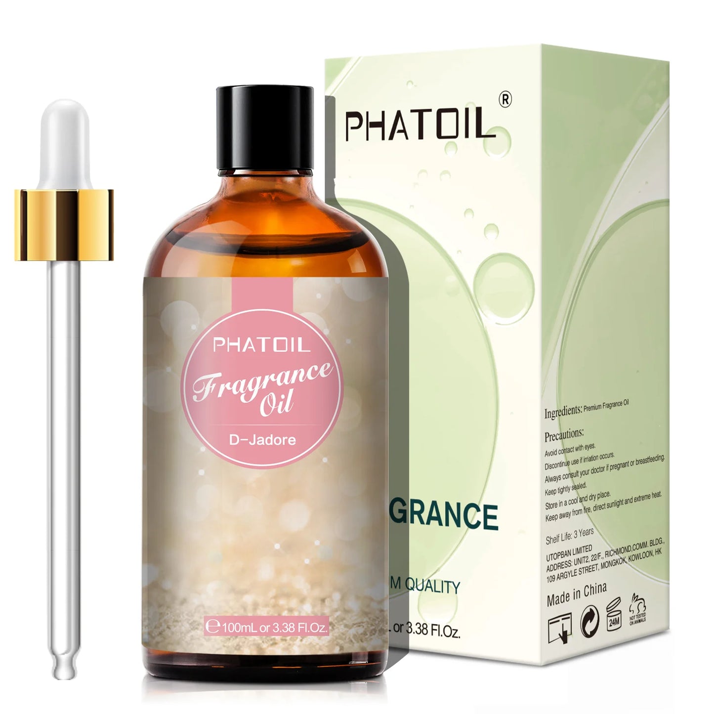 PHATOIL 100ml  White Musk Fragrance Essential Oil  Fresh Linen Honeysuckle Peach Orange Blossom for Aroma Candle Soap Making