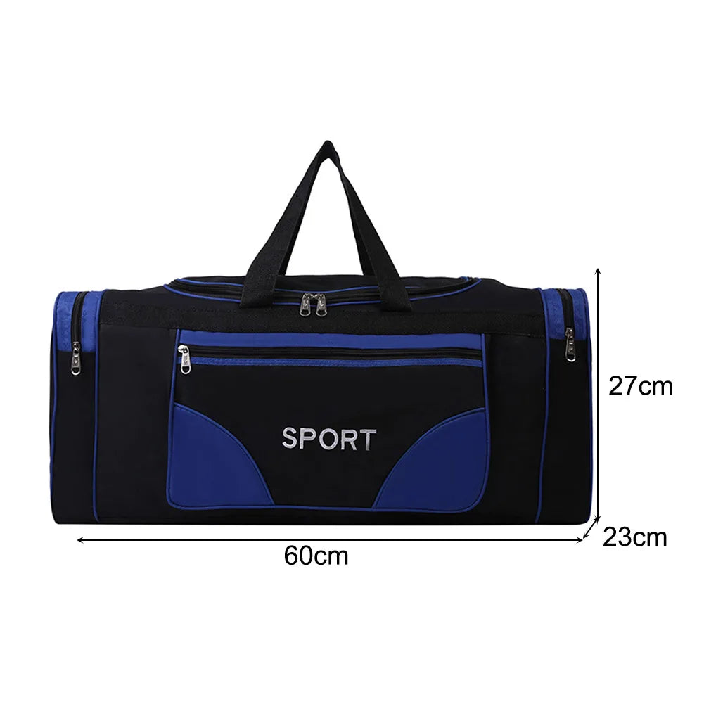 Oxford Fitness Bag Large Capacity Yoga Sports Backpack Wear-resistant Adjustable Shoulder Strap with Zipper for Outdoor Football