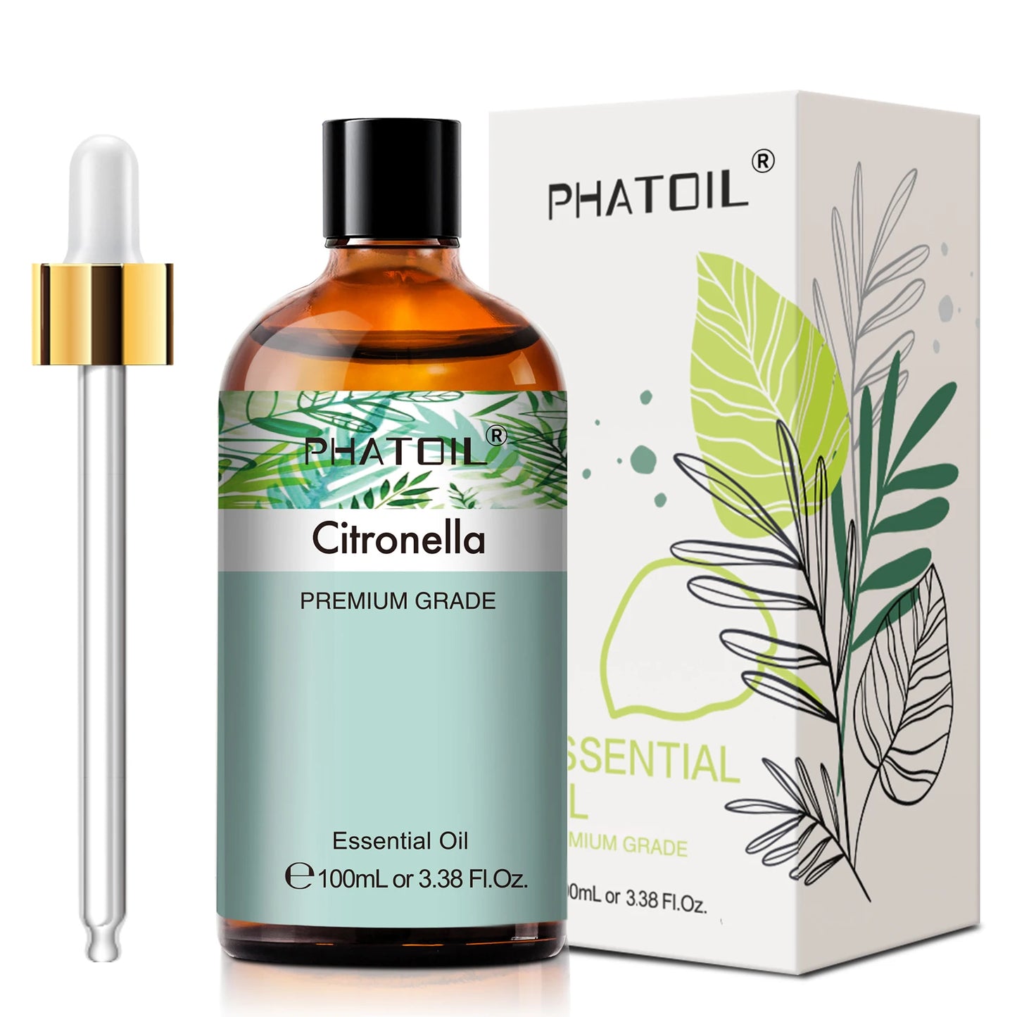 100ml Citronella Essential Oil Diffuser Pure Natural Lavender Eucalyptus Vanilla Peppermint Basil Tea Tree Cloves Aromatic Oil