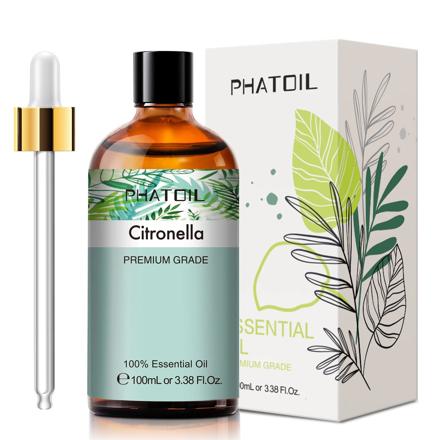 100ml Citronella Essential Oil Diffuser Pure Natural Lavender Eucalyptus Vanilla Peppermint Basil Tea Tree Cloves Aromatic Oil