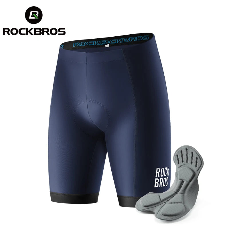ROCKBROS Men's Cycling Shorts 3D Gel Pad Cycling Underwear Anti-Slip Breathable Bike Bicycle Liner Shorts Men MTB Road Riding
