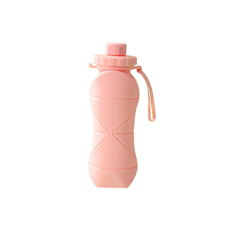 Outdoor Silicone Folding Water Bottle Portable Retractable Cup Travel Tools Collapsible Sport Bottles For Hiking Trekking Tours