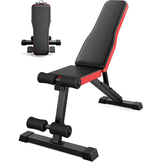 Adjustable Weigh Bench, Workout Bench for Home Gym, Adjustable & Foldable Workout Bench, Bench Press Sit up Incline Flat Decline