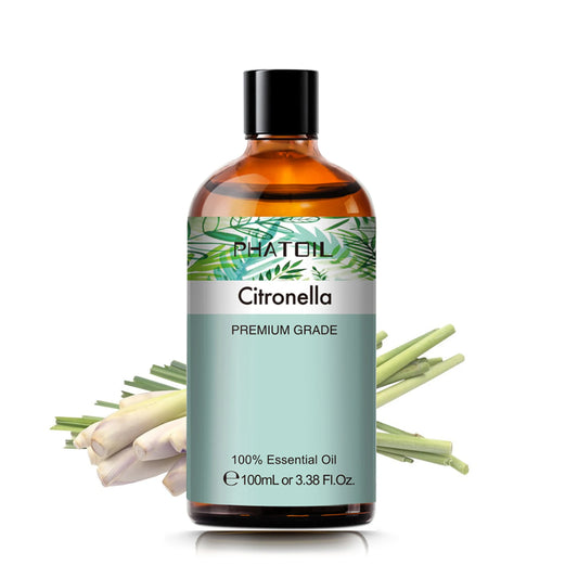 100ml Citronella Essential Oil Diffuser Pure Natural Lavender Eucalyptus Vanilla Peppermint Basil Tea Tree Cloves Aromatic Oil
