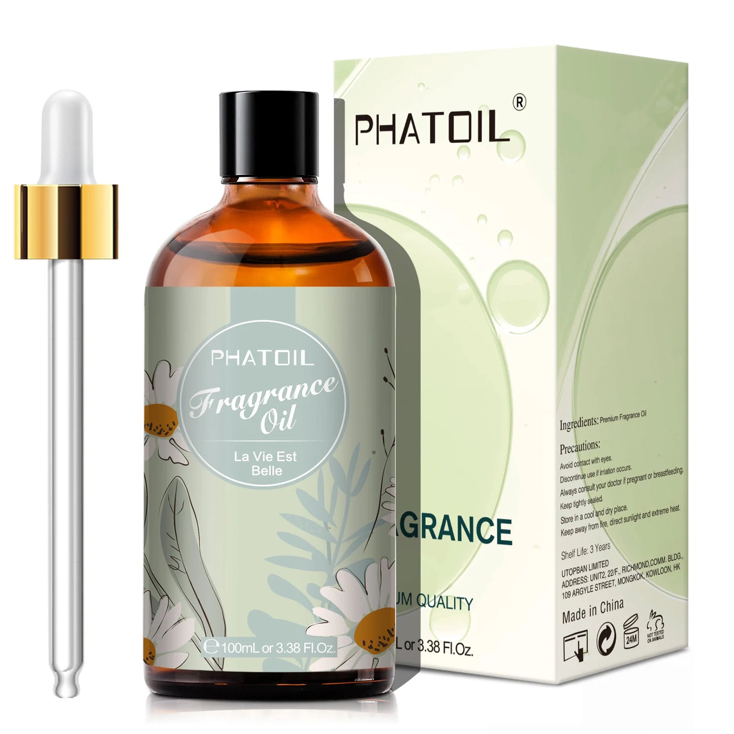 PHATOIL 100ml  White Musk Fragrance Essential Oil  Fresh Linen Honeysuckle Peach Orange Blossom for Aroma Candle Soap Making