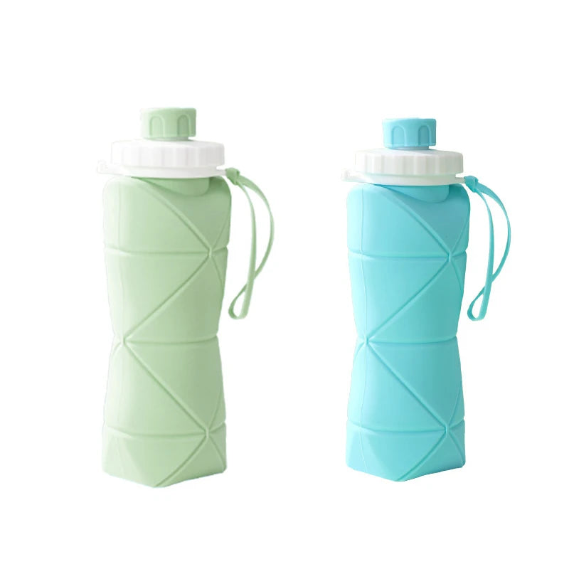 Outdoor Silicone Folding Water Bottle Portable Retractable Cup Travel Tools Collapsible Sport Bottles For Hiking Trekking Tours