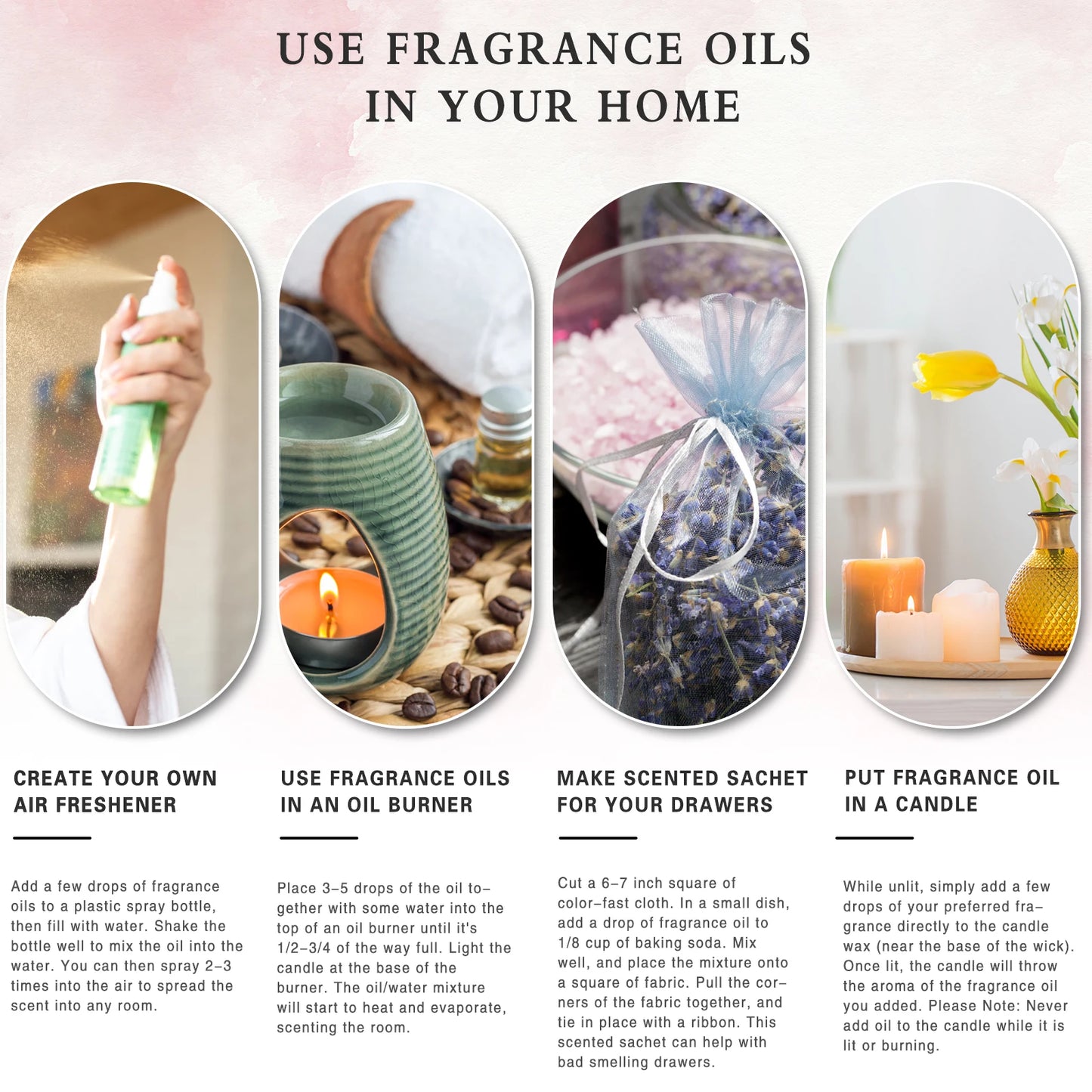 PHATOIL 100ml  White Musk Fragrance Essential Oil  Fresh Linen Honeysuckle Peach Orange Blossom for Aroma Candle Soap Making