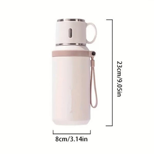 600ml Stainless Steel Coffee Cup Travel Thermal Mug Leak-Proof Thermos Bottle Tea Coffee Mug Office Business Style Thermos