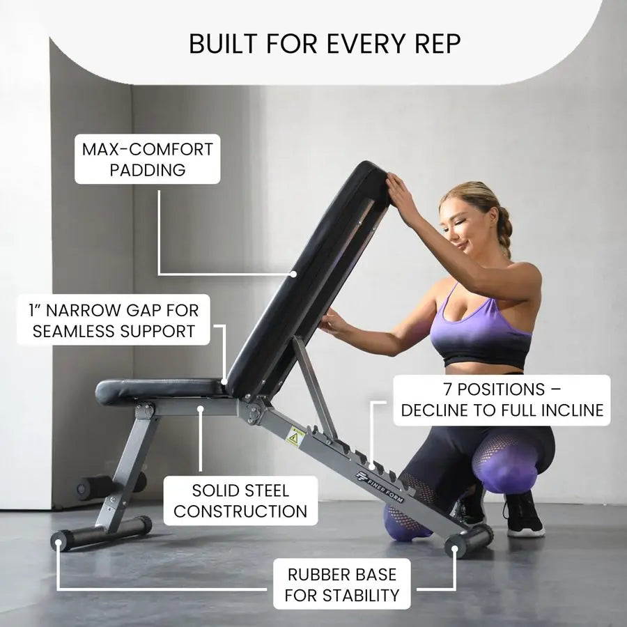 5in1 Weight Bench, Adjustable Foldable for Bench Press, Strength Training and Full Body Workout,Perfect for Dumbbell Sets,Custom